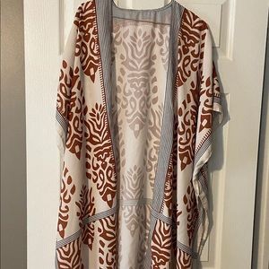Women’s Beach Swimwear Cover Up, Loose Kimono, Floral Blouse Cardigan